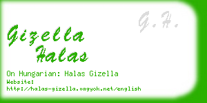 gizella halas business card